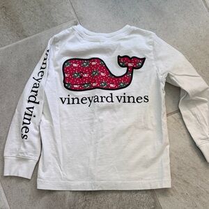 Vineyard Vines Kids Festive Whale Long Sleeve Tee